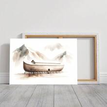 1pc Framed Canvas Wall Art, Noah's Ark Holy Modern Bible Art Print Canvas Poster Painting Wall Decor, Ideal Gift For Bedroom Living Room Hallway Dorm, Ready To Hang, 2D Flat - 111 - 查看 4
