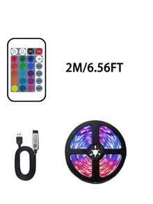 3-65FT Long Smart LED Strip Lights, USB Interface, LED Lights With APP And Remote Control , Night Light Can Be Timed And Brightness Adjusted,Smart 5V 24-Key Remote Control, RGB Color-Changing Strips Suitable For Bedrooms, Living Rooms, Home Decor, Room Parties, Room Decoration,Ambient Lighting In Bedrooms, Living Rooms, Game Rooms, Etc., And Happy Halloween Christmas Decorations - Colored Light - View 14