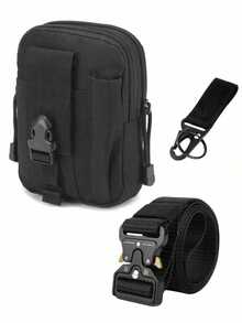 1件 2025新款户外战术腰包套装，多功能尼龙战术腰带，手工制作，轻便 - A - 查看 5