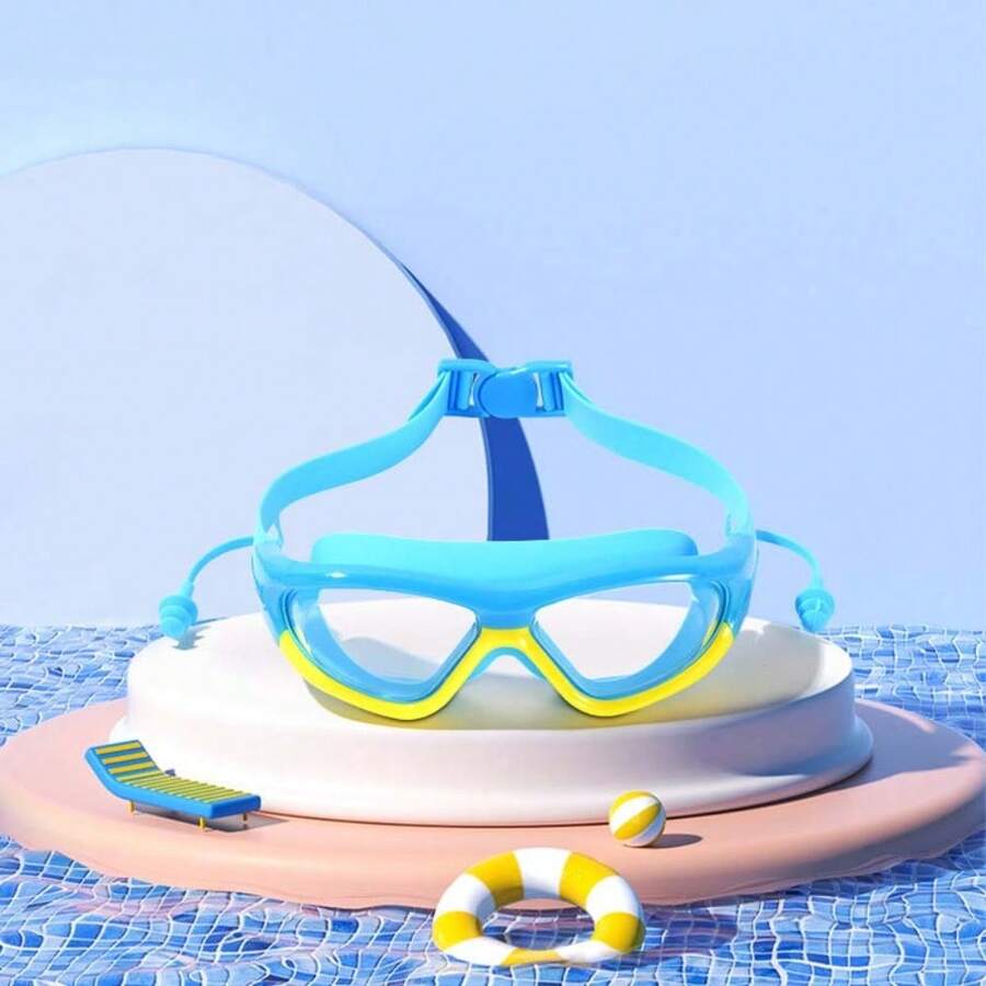 Anti-Fog Swimming Goggles Pool Swim Glasses - Blue - View 1