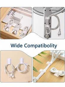 30pcs Self-Adhesive Cable Organizer Clips, Nylon Buckle And Hook And Loop Cable Management Straps, Adjustable And Reusable Wire Fasteners For Desk, Home Office, Kitchen Appliances And Computer Cables - Multicolor - View 5