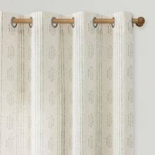 Linen Curtains For Bedroom Living Room Sage Green Farmhouse Boho Curtains 84 Inches Long Geometric Striped Patterned Mudcloth Grommet Top Rustic Window Drapes 2 Panels Green On Beige - 52Wx84LPackof2Green - View 6