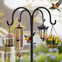 88-Inch Shepherd's Hook, 19-Tube Multi-Hook, 5 Ground Spikes, Bird Feeder, Suitable For Hanging Flower Baskets, Birdcages, Lamps, Etc. In Gardens, Yards, And Hallways - 牧羊鉤 - 查看 12