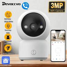 Smart 3MP One Click Call Security Camera 355 ° PTZ With Auto Tracking Two-Way Audio And Color Night Vision Function USB Power Supply Intelligent Security Monitoring Indoor Camera Pet Monitor Suitable For Home Security Pet Monitoring Care Monitoring - White - View 9