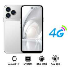 4,5 pouces 2 Go de RAM 16 Go de ROM Double SIM Double Veille Réseau 4G GPS WiFi Mini Smartphone - Argent - Voir 16