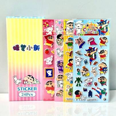 New Cartoon Cute Crayon Shin-Chan Foam Stickers, Shin-Chan, Nohara Shinnosuke, Cute Action Stickers, DIY Decorative Stickers, Realistic Military Tank Theme Stickers In Olive Green, Sand Yellow, And Dark Gray, Featuring Main Battle Tanks, Light Tanks, Self-Propelled Guns And Other Armored Vehicles With Detailed Camouflage Patterns, Barrel Structures And Tread Details