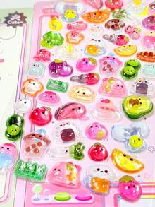 3D Embossed Stickers For Children's Art And Crafts, Interchangeable Sticker Game, Office And School Decorative Stickers, Birthday And Christmas Gifts - Multicolor - View 2