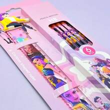 Mattel 出口热销KPOP女巫猎杀小队木制尺子铅笔文具套装，恶魔猎手 - 彩色 - 查看 5