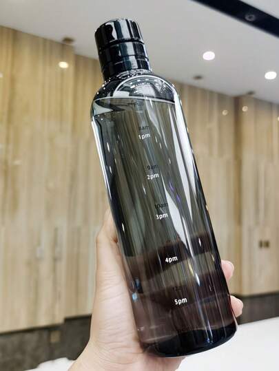 2pcs Water Bottles With Time Scale - Leak-Proof Design - Lightweight & Portable, Suitable For Gym, Hiking And Various Sports