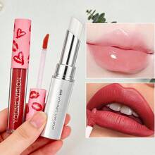 YOUNG VISION 2pcs Lip Makeup Set: 1pc Fruity Moisturizing Lip Balm, Waterproof, Anti-Chapping, Exfoliating & 1pc Mini Matte Velvet Liquid Lipstick, Suitable For Daily, Office, Commuting, Travel - Multicolor - View 15
