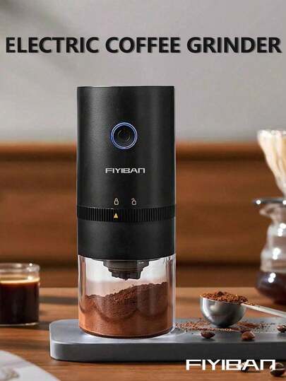 LEVIATECH Sevgililer Günü Hediyesi USB Şarj Edilebilir Taşınabilir Kahve Öğütücü - Profesyonel Seramik Öğütme Haznesi, Ayarlanabilir İncelik, Ev, Ofis, Seyahat, Okul ve Diğer Ortamlar İçin Uygundur