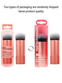 Cọ trang điểm Real Techniques Bubble Blending, cọ tán đa năng dùng cho sản phẩm dạng lỏng, kem và phấn, đầu cọ tròn độc đáo, quà tặng Giáng sinh, lông tổng hợp, không thử nghiệm trên động vật. - Màu Hoa hồng đỏ - Xem 9