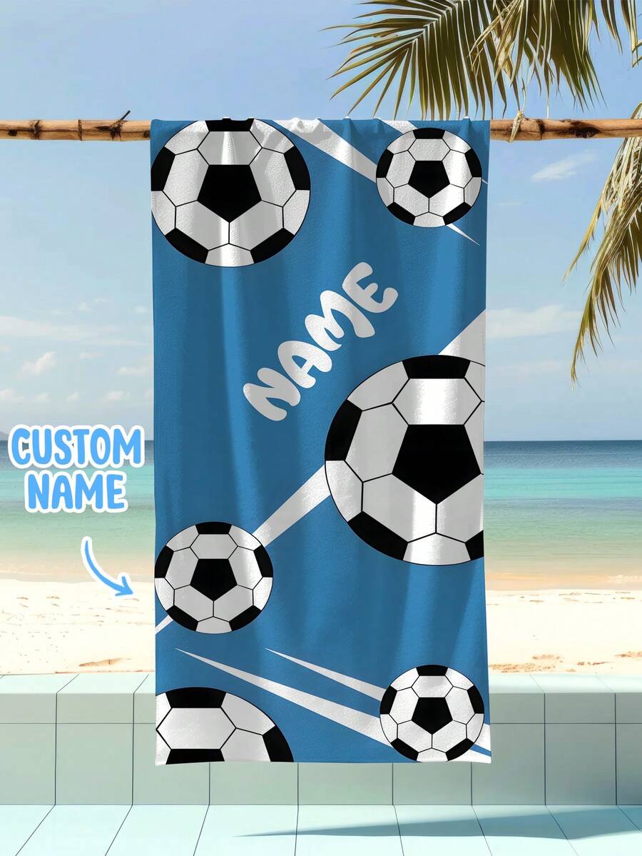 Personalized Children's Beach Towel Customizable Kids Beach Towel For Swimming And Travel For Boys And Girls - Multicolor - View 1