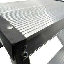Aluminium Double 2 Step Stool 150KG (Folding Non Slip Lightweight Ladder) - Multicolor - View 4