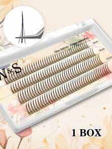 Waloshow 4 Rows Of 160 Clusters 9mm-11mm C-Curl A-Type False Eyelashes, Enlarging And Volumizing, Anime-Style Natural And 3D Effect, Suitable For Daily, Party, Makeup - 9mm-11mm, 1 Box, Multi-Pack - Black - View 8