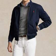 Polo Ralph Lauren Classic Twill Stand Collar Jacket - Men's - 藏蓝色 - 查看 4