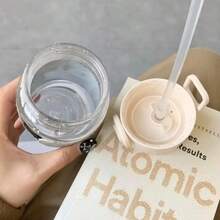 500ml Leak-Proof Water Bottle With Straw, Portable Minimalist Style Cup Suitable For Milk, Coffee, Tea, Juice And Other Beverages, Hand Washable, Fit For Sports, Fitness, Travel - Multicolor - View 8