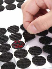 100张透明+100张圆形魔术贴自粘贴纸，幼儿园安静书贴纸，亲子手工活动贴纸，透明双面魔术贴 - A - 查看 2