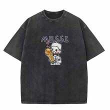 Men's Black Messis Graphic T Shirt   Casual Short Sleeve Summer Tee With Stretch Polyester Blend, Round Neck, Unisex Youth Fashion Top,Y2k Halloween Funny Graphic 100 Percent Cotton Tees(1) - 款式9 - 查看 1