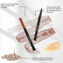 EELHOE Lápiz de cejas de cuatro puntas, resistente al agua, de larga duración y antimanchas, maquillaje para cejas de 2 colores, fácil de usar, da forma natural a las cejas. - Marrón - Ver 7