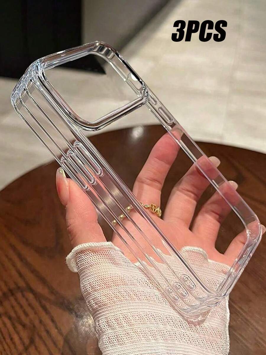 3件套透明TPU全包防震手机壳，兼容 17 Pro Max/17 Pro/17/17 Air/16/16 Pro Max/16 Pro/16 Plus/16 E/15/14/13 Pro Max/7 G/8 G/SE/SE2/7 Plus/8 Plus/14 Pro Max/14 Pro/14 Plus/14 Pro/13 Pro/12 Pro Max/12/12 Pro/11/11 Pro/11 Pro Max/X/Xs/Xr/Xs Max，带透明边框和柔软后盖。 - 無色 - 查看 1