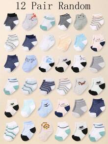 24/12/5/1 Pares Pacote Conjunto de Perneiras de Bebê Menino com Estampa Fofa de Dinossauro, Incluindo Listrado, Retalhos, Estampa de Tigre, Confortável e Versátil, Adequado para Uso Diário e Esportes, Adequado para Bebês e Crianças de 0 a 36 Meses - Multicolorido - Visão 10