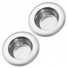 Dos filtros de drenaje de acero inoxidable, cestas de drenaje de acero inoxidable, filtros para fregadero de cocina, cestas de drenaje, tapones de drenaje, filtros de drenaje y utensilios de cocina para uso doméstico. - 2 piezas - 11,5 cm/4,5 pulgadas - Ver 6