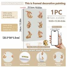 1pc Canvas Wall Art - Easter Gallery Wall Art, Vibrant Spring Art Prints, Easter Danish Pastel Home Decor, Spring Wall Art, Baby Room Decor – Framed Nursery Wall Art Perfect For Playroom Decor Nursery Decor, Childcare Room Decor, Kindergarten Decor, Boy's Room Decor Girl's Bedroom Decor Kids' Room Decor Easter Wall Decor, Nursery Spring Decor, Easter Children's Room Posters, Spring Decor Posters - Multicolor - View 17