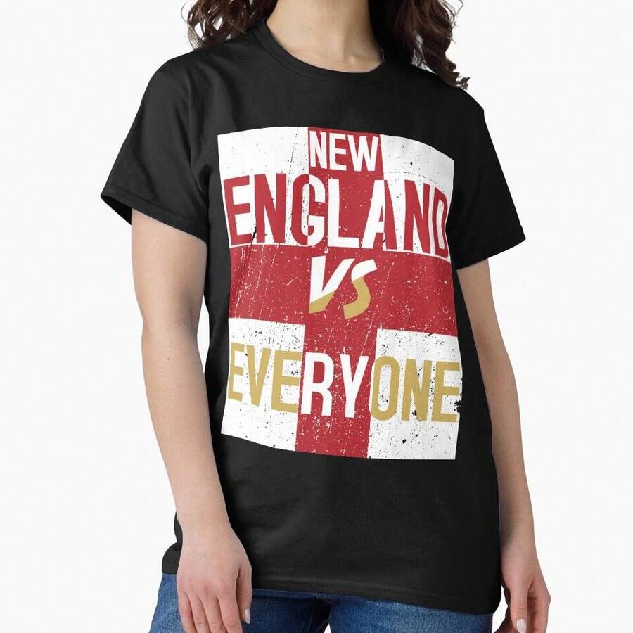New England VS Everyone Classic T-Shirt - Negro - Ver 1