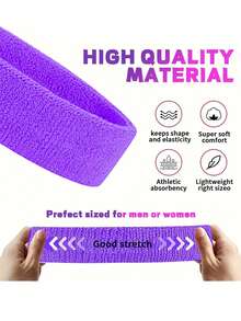 4件套 D EXCEED 80年代霓虹吸汗带套装，玫瑰红运动头带腕带腰包健身套装，适合运动瑜伽派对，80年代女士霓虹配饰，圣帕特里克节 - 彩色 - 查看 9