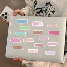 100pcs/Pack Non-Repeating Shredded Paper Collage Stickers, Artistic Stationery Stickers, DIY Creative Desk, Phone Case Stickers, Student Decorative Self-Adhesive Stickers Scrapbook Supplies Funny Stickers Kindle - A - View 9