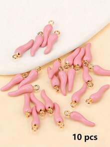 10/20/30/50/80/100 chiếc mặt dây chuyền hình ớt đỏ tráng men - Mặt dây chuyền hợp kim, bề mặt nhẵn, lỗ 2mm, thích hợp cho việc tự làm trang sức và thủ công, phụ kiện làm trang sức. - Nhiều màu - Xem 42