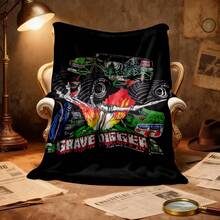 1 PIEZA Manta de camión monstruo de Monster Jam 3D, regalo original para aficionados a los deportes de motor, decoración temática para el hombre cueva, acento para fiesta retro de ciencia ficción y recuerdo del día de carrera, manta suave para el hogar, dormitorio, cama, sofá, picnic, viaje, oficina - multicolor 8 - Ver 6