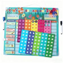 1 Bộ Bảng Thưởng Trẻ Em Màu Xanh Lá Cây Lớn, Chất Liệu Giấy & PVC, Đồ Dùng Học Tập, Bảng Thưởng Sao Có Thể Tái Sử Dụng Kèm Nhãn Dán, Thích Hợp Cho Mùa tựu trường, Lớp học và Gia đình. - Nhiều màu - Xem 7