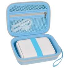 Funda compatible con GL SFT1200/MT3000/AXT1800/MT1300/A1300/AR750S-Ext para enrutador de viaje Glinet inalámbrico soporte de almacenamiento WiFi portátil para cable Ethernet y adaptador de corriente - Azul - Ver 1