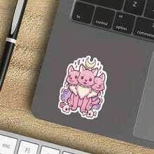 OZLICE Funny Cassette Tape Sticker: Please Be Patient With Me, I'm From The 1900sWater Bottle Sticker, Funny Stickers, Cute Stickers, Laptop Sticker, Stickers, Sticker For Laptop - Light Film - View 5