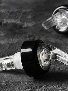 1个30/45毫升自动量杯倒酒器+5个黑色小帽，快速烈酒量杯倒酒器，饮品/葡萄酒/鸡尾酒分配器，西式葡萄酒嘴，葡萄酒倒酒器，家用酒吧用品，家用酒吧工具，酒精量杯分配器，全新设计 - 彩色 - 查看 6