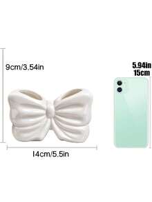 1个北欧蝴蝶结牙刷架，电动牙刷支架，化妆品收纳架，牙刷整理架，家居桌面装饰，优雅房间装饰，家居装饰，节省空间收纳，适用于厨房、浴室、卧室 - 彩色 - 查看 3