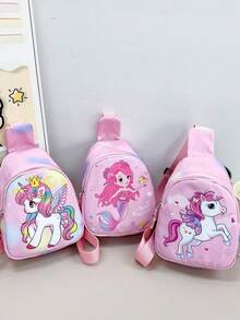 1pc Young Girl's Lightweight Zipper Closure Casual Chest Bag/Waist Bag, Suitable For Daily Use - Chest Bag - View 2