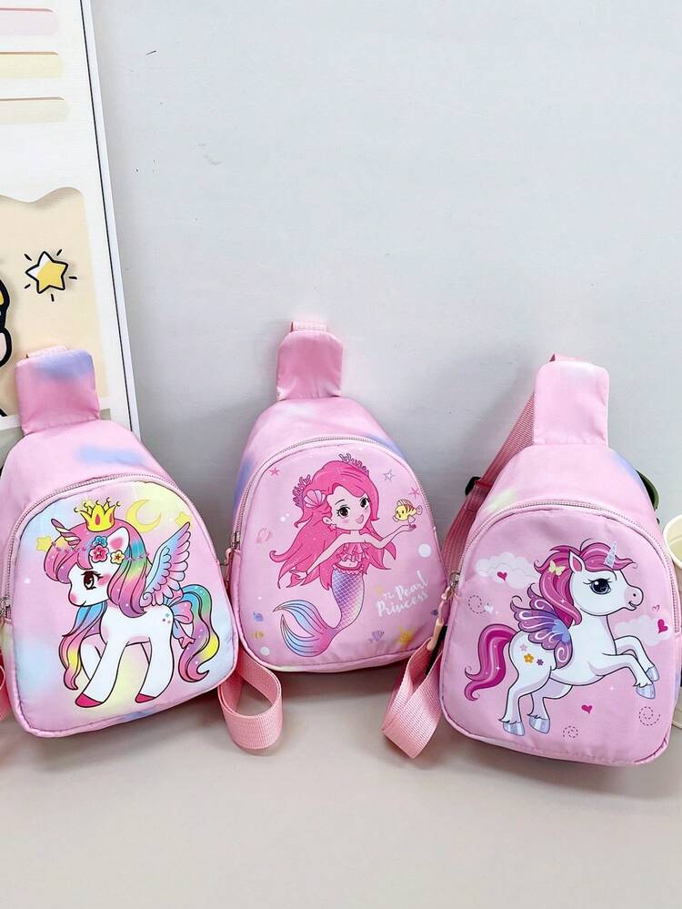 1个装少女轻便拉链休闲胸包/腰包，适合日常使用 - 胸包 - 查看 2