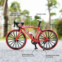 1 pieza 19.5cm*5.5cm*12cm Nueva bicicleta de aleación metálica, viene con una caja de regalo con ventana exquisitamente elaborada, una bicicleta de montaña o de carretera realista, regalo decorativo, perfecto como regalo para el Día de San Valentín, cumpleaños u otras ocasiones especiales. - Multicolor - Ver 12