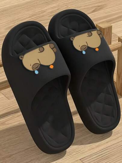Stylish Minimalist Cute Cartoon Capybara Men's Slippers - For Students/Men/Women/Family, Suitable For Office/Bathroom/Home/Hotel/Apartment/Travel/Indoor & Outdoor/Dormitory, Ideal For Housewarming/Couple Gifts/Travel Essentials, Soft, Comfortable & Lightweight, Easy To Clean & Non-Fatiguing For Long Wear, All-Season Slippers
