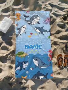 Toalha de Praia Personalizada para Crianças, Presente de Aniversário de Verão Perfeito, Adequada para Várias Ocasiões de Verão. Toalha de Praia e Acessórios Personalizáveis, Aplicáveis para Praia, Piscina, Viagem, Acampamento, Ioga e Outros Cenários. - Multicolorido - Visão 6