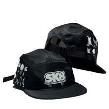 Black Graphite Five Panel Cap On - Black Sk8 - View 2