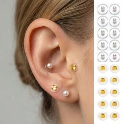 Ear Acupressure Beads, Ear Acupuncture Massage Therapy Helps Relax Body And Mind, Relieve Stress, Easy To Operate.