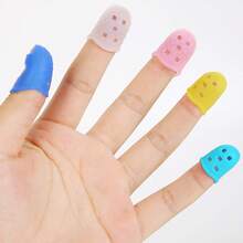 5pcs Universal Finger Protectors, Silicone Guitar String Finger Sleeves, Finger Guards, Wear-Resistant Anti-Slip - Durable Kitchen Finger Protection - Multicolor - View 7