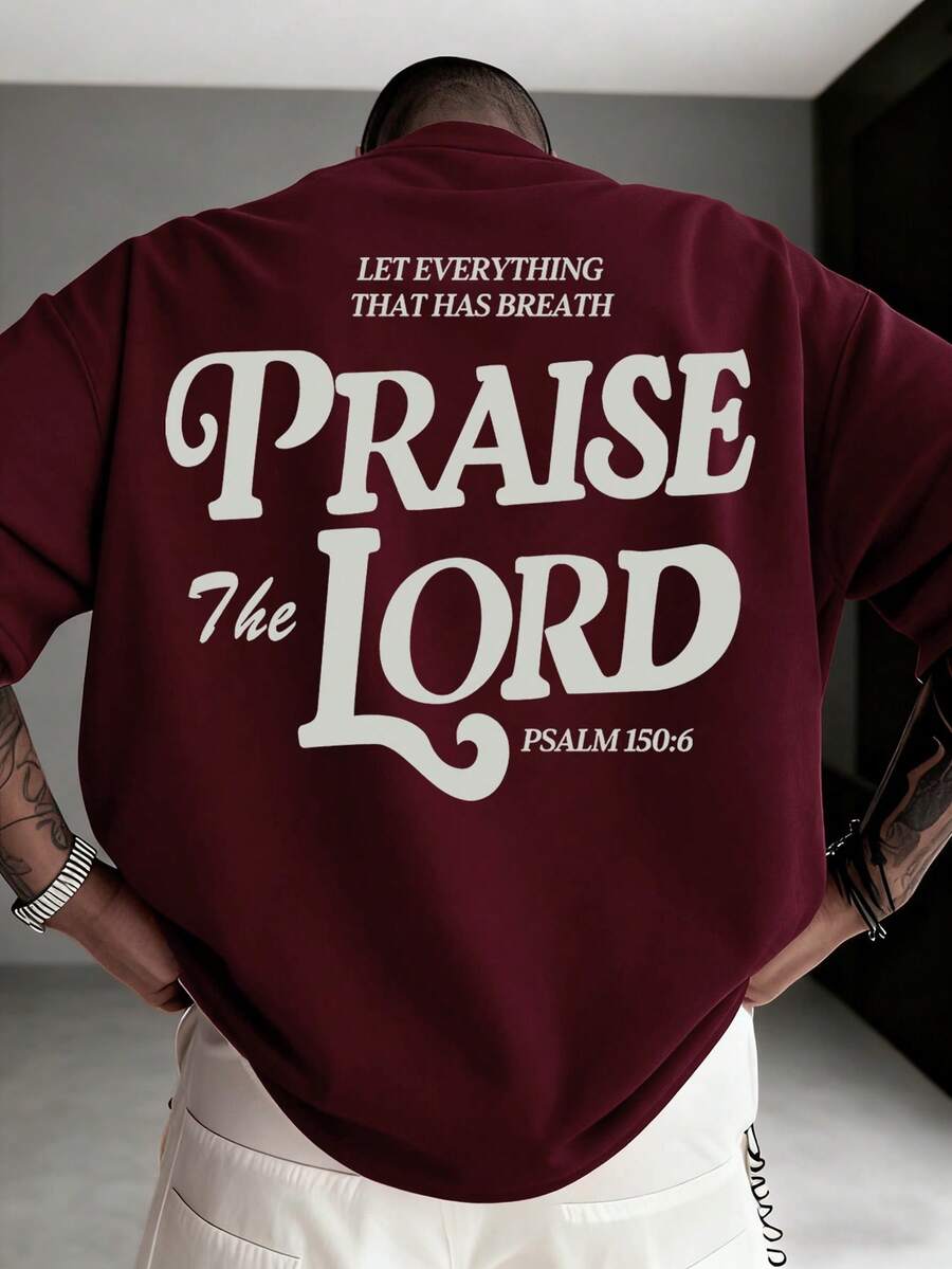 Áo thun ngắn tay nam Zrgoth đa năng, tối giản, in họa tiết | Chủ đề Thánh vịnh Kinh thánh