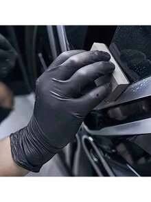 50/100pcs Disposable Nitrile Gloves, Black, Multi-Purpose, Suitable For Kitchen, Bathroom Cleaning, Dishwashing, Manicure, Pet Care, Household Cleaning Gloves, Kitchen, Food Handling, Tattooing, Beauty, Hair Dyeing, Salon Cleaning Supplies - Black - View 4