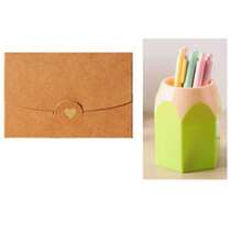 10pcs/Pack Mini Greeting Card Envelopes, Gold Foil Heart Shiny Paper Envelopes Back To School - 10.5*7CM - View 28