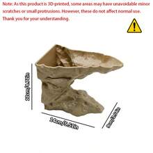 3D打印水族箱岩石洞穴装饰 - 无需组装，可搭配水族箱沙使用，为爬行动物、小型鱼类和水族宠物打造逼真的栖息地装饰，是丰富水族箱生态系统的绝佳配件，是水族箱布置和宠物爱好者的理想之选。 - A - 查看 8